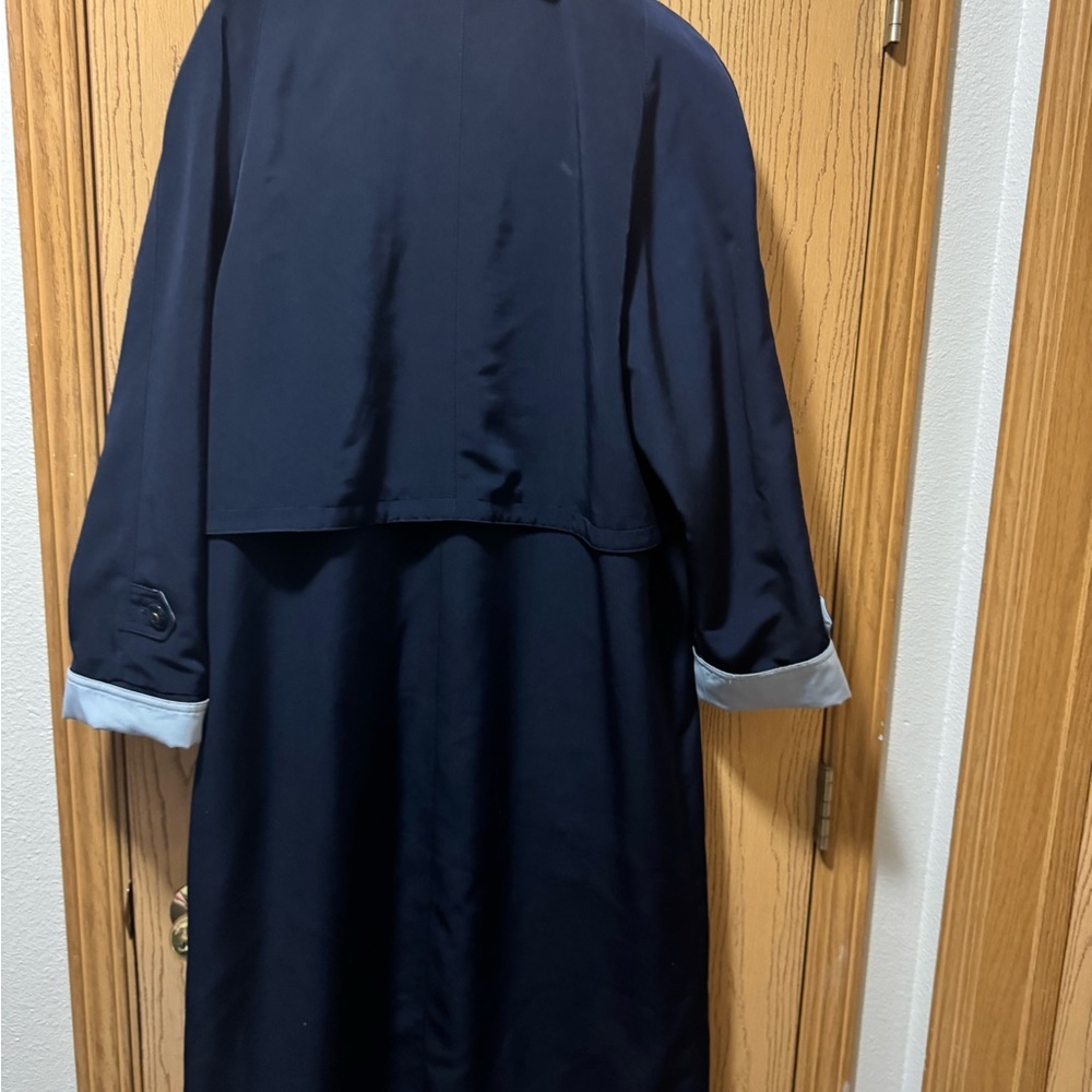 Vintage Regent Park Navy Blue Trench Coat size 10 - Picture 7 of 10